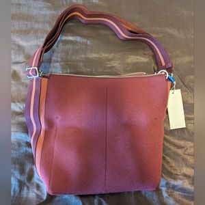Rothy's Malbec Red Mini Zip Bucket Bag, NWT